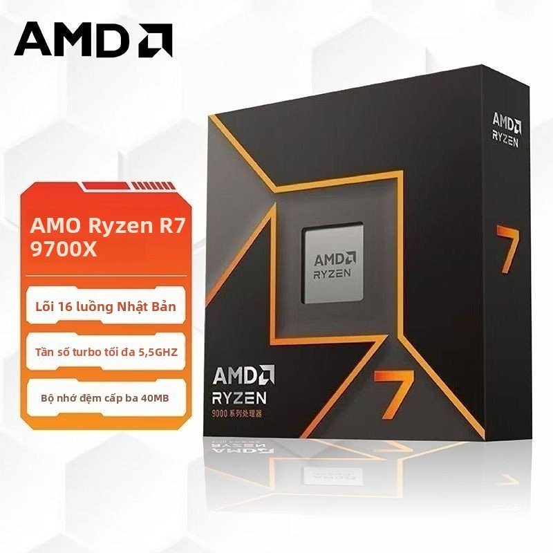 CPU AMD Ryzen 7 9700X 8 nhân 16 luồng hiệu năng Gaming đỉnh cao cho PC bàn Socket AM5 mới nhất