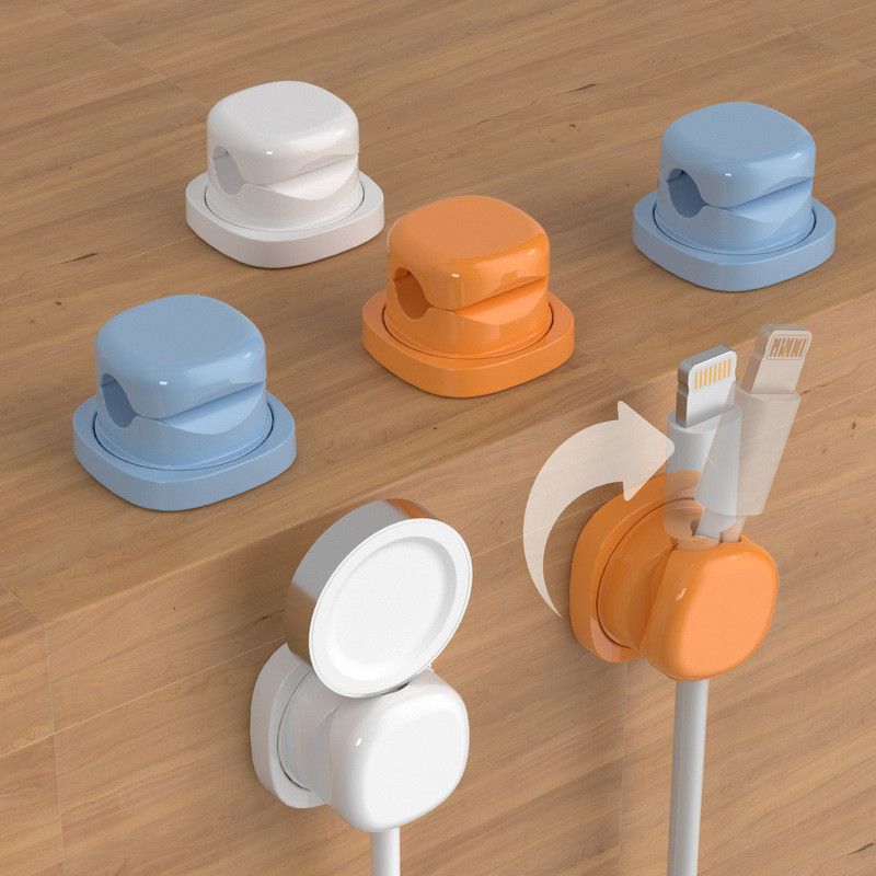【Cable Organizer】Rotatable cable organizer for desktop data cable storage and organization, mobile p