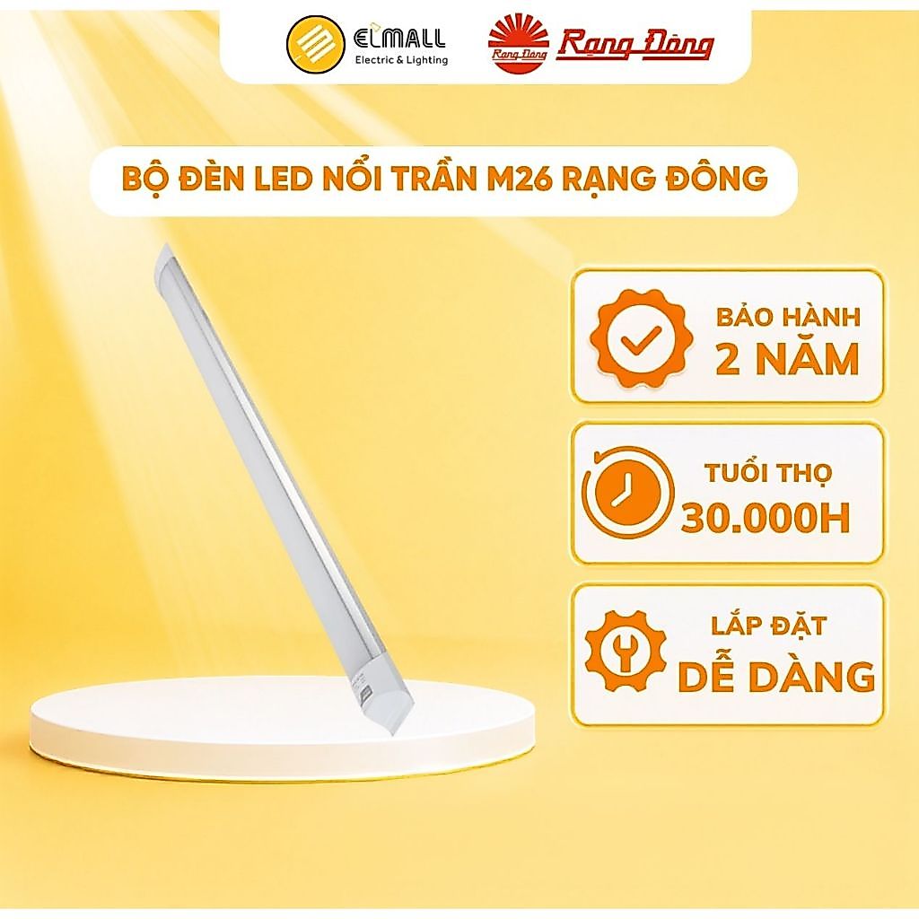 Đèn LED Tuýp Bán Nguyệt Rạng Đông M26 25W,50W – Ánh sáng trung thực, tiết kiệm điện