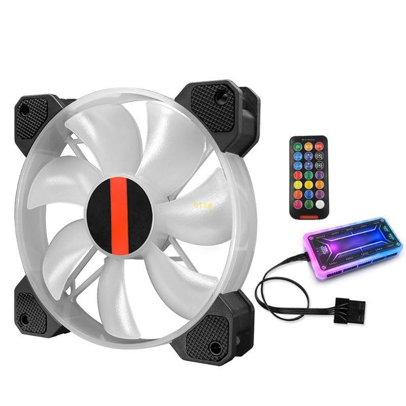 12cm Desktop PC Cooling Fan LED Lights  Chassis Fan Controller Remote Control
