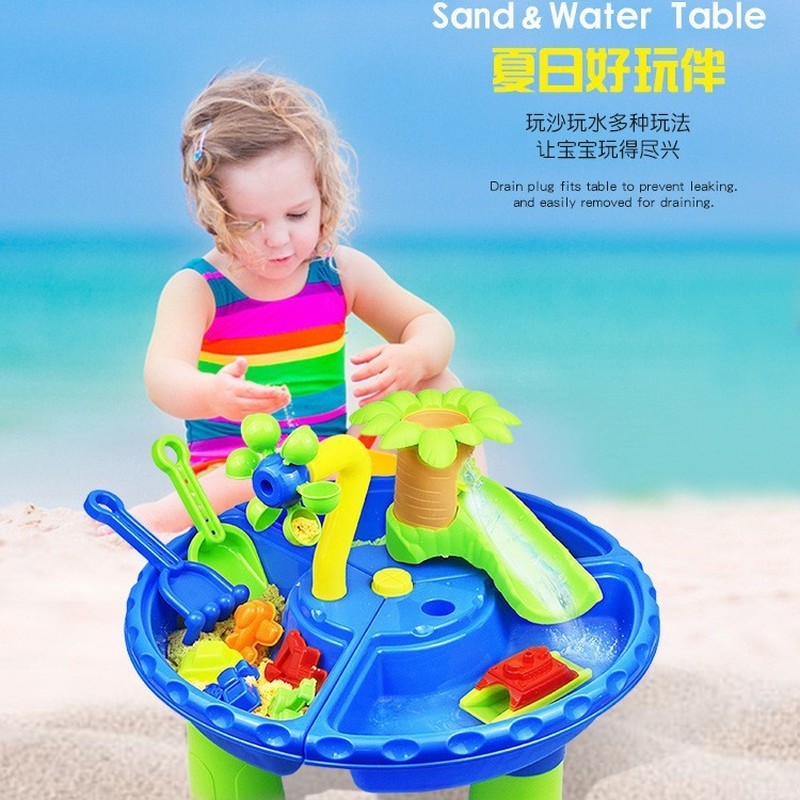 Trẻ Em Đi Biển Bàn Đồ Chơi Cát Nước Bàn Chơi Cát Bể Bơi Chơi Nước Lớn Bàn Tròn Cát Đào Chơi Nước Bộ 