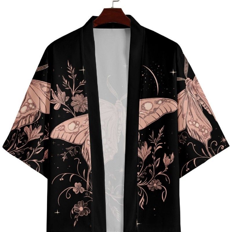 Bán chạy nam phong cách kimono kiểu Nhật Bản dáng rộng thích hợp cho áo sơ mi phía trước mở, quần áo