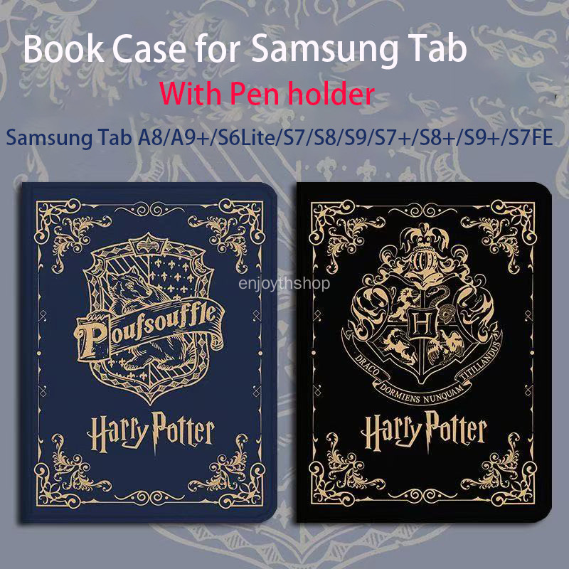 Vỏ Harry Poter Có Khe Cắm Bút Cho Samsung Tab A11 + A9 Plus S6 Lite A8 S7 S8 S9 Plus S7FE Vỏ Sách Họ