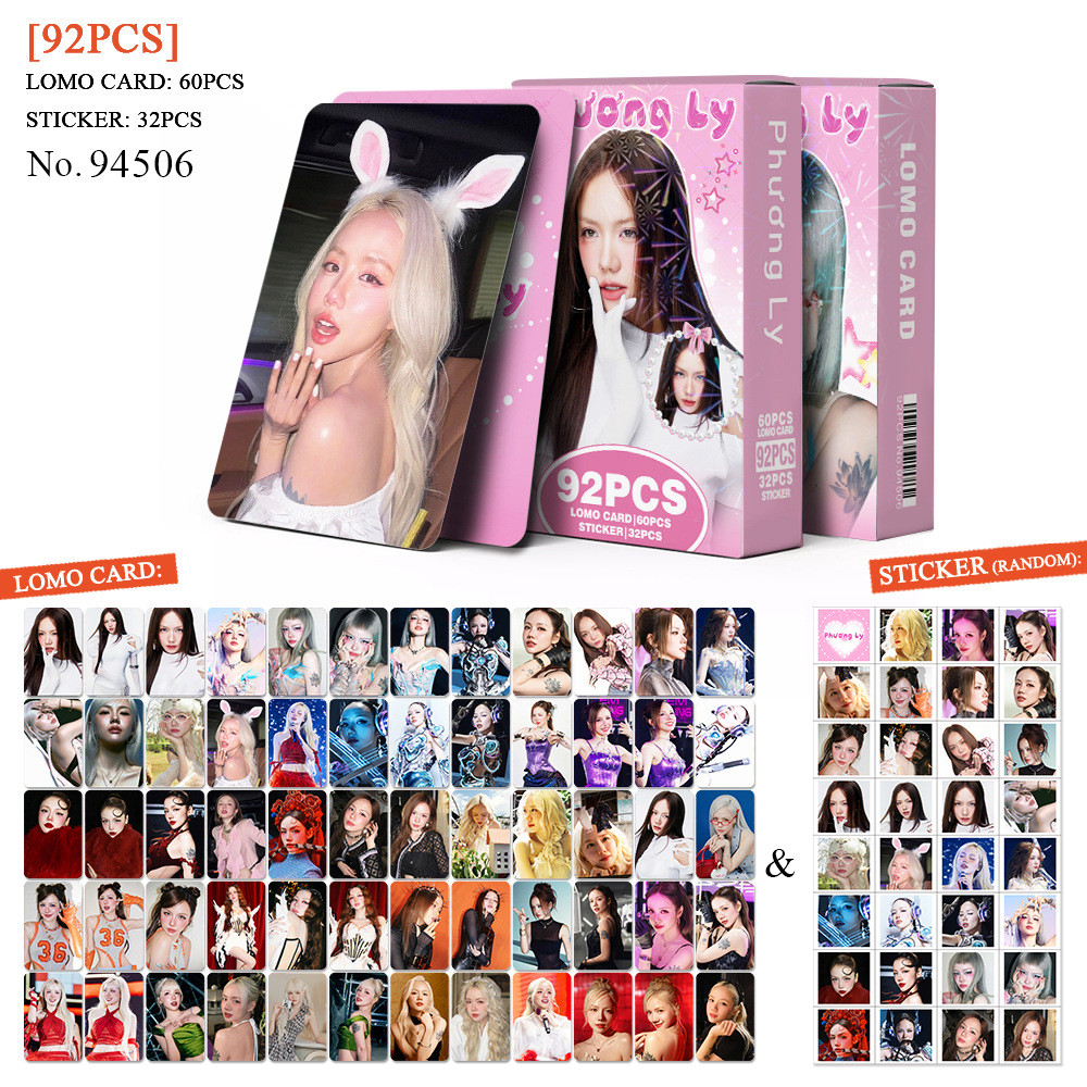 92 Cái / hộp Ngôi Sao Việt Nam EM XINH SAY HI Lomo Cards 52HZ LyHan PhươngLy PhươngMyChi Dán BichPhu