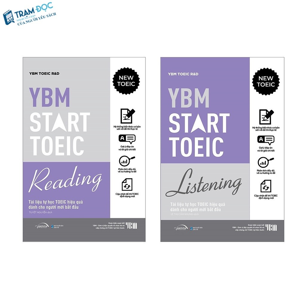 Sách - YBM TOEIC Start Reading + YBM TOEIC Start Listening ( Combo 2 cuốn )