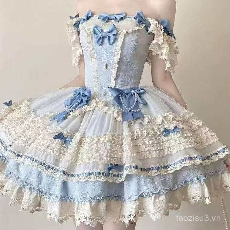 Mới lolita lolita tươi Đầm ba lê jsk Đầm nơ phồng váy