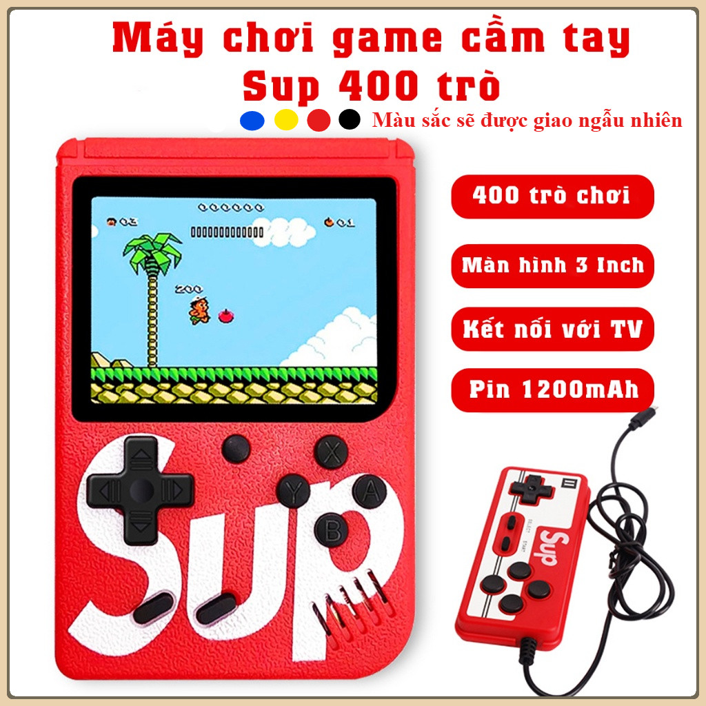 Máy chơi game cầm tay SUP 400 trò - Kết nối Tivi chơi 2 người - Máy chơi game điện tử 4 nút cao cấp 