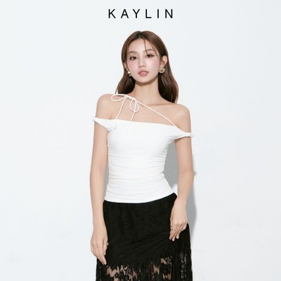 Áo kiểu KAYLIN 2 dây phối tay soắn chất vải thun có giãn phong cách gợi cảm BST Hè 2025 - N2478