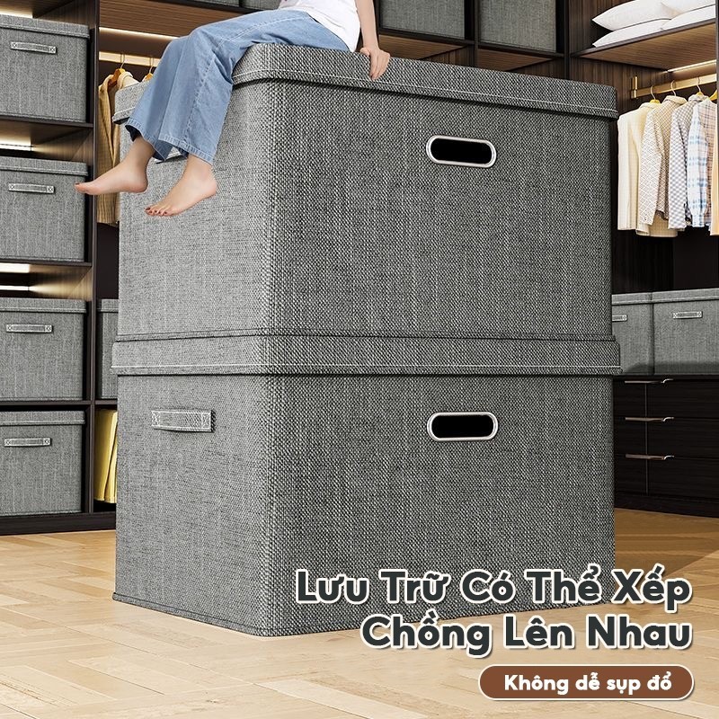 Hộp Nhựa Đựng Quần Áo 38L/45L/81L - Có Nắp Gấp Gọn, Chống Bụi Ngăn Ẩm, Giữ Quần Áo Luôn Sạch Sẽ | BigBuy360 - bigbuy360.vn