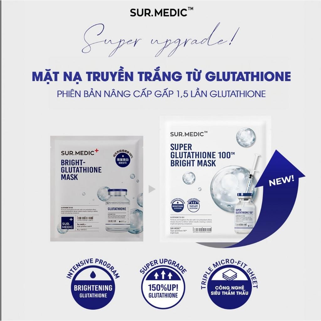 Ảnh 2 của Mặt Nạ SUR.MEDIC hỗ trợ dưỡng trắng da, phục hồi, cấp ấp toàn diện 1 miếng/30g mask  sheet
