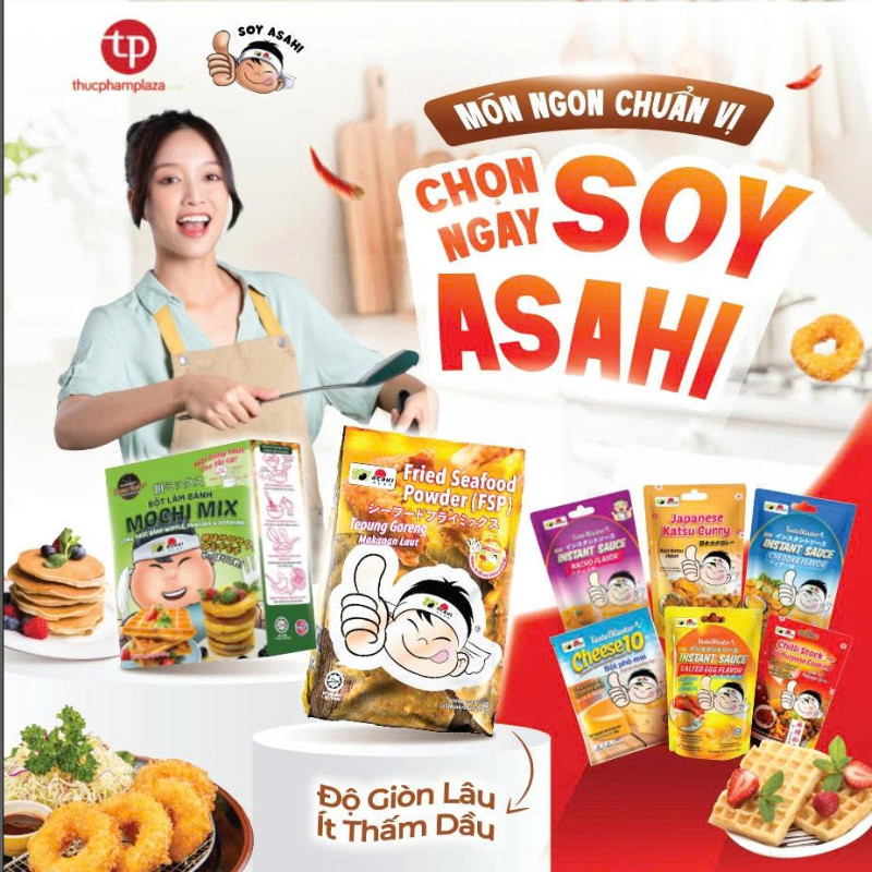 Bột chiên giòn hải sản tempura cao cấp Soy Asahi FSP - Gói 500g Date 04/2026