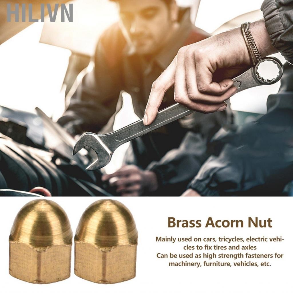 hilivn Brass Acorn Nut Kit Dome Head Cap Hex Nuts Set cho xe M3-M12 (M3(20PCS))