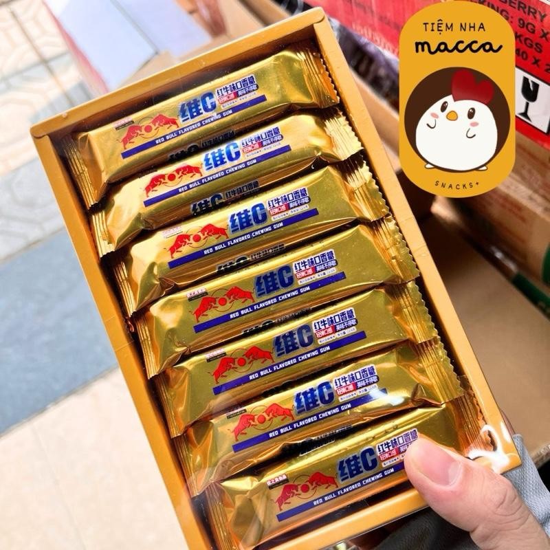 Giá Sỉ - Hộp 30 gói kẹo cao su vị Bò Húc-gói 4 viên