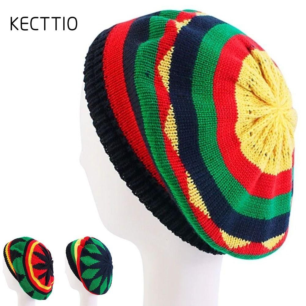 Mũ Beanie Cầu Vòng Len Mềm, Phù Hợp Thời Trang Jamaican Reggae