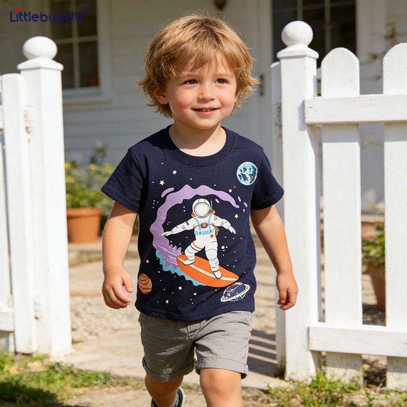2026新款儿童童装夏季男童T恤卡通夜光上衣短袖6.162026 New Children's Clothing Summer Boys' T-Shirt Cartoon Luminous Short