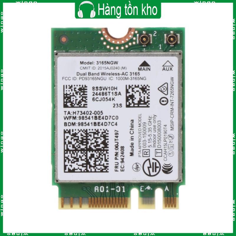 WIN 3165NGW NGFF Wireless-AC WiFi Card 2 4 5G 802 11ac ax Bluetooth-Tương thích 4 0 Thẻ Wifi băng tầ
