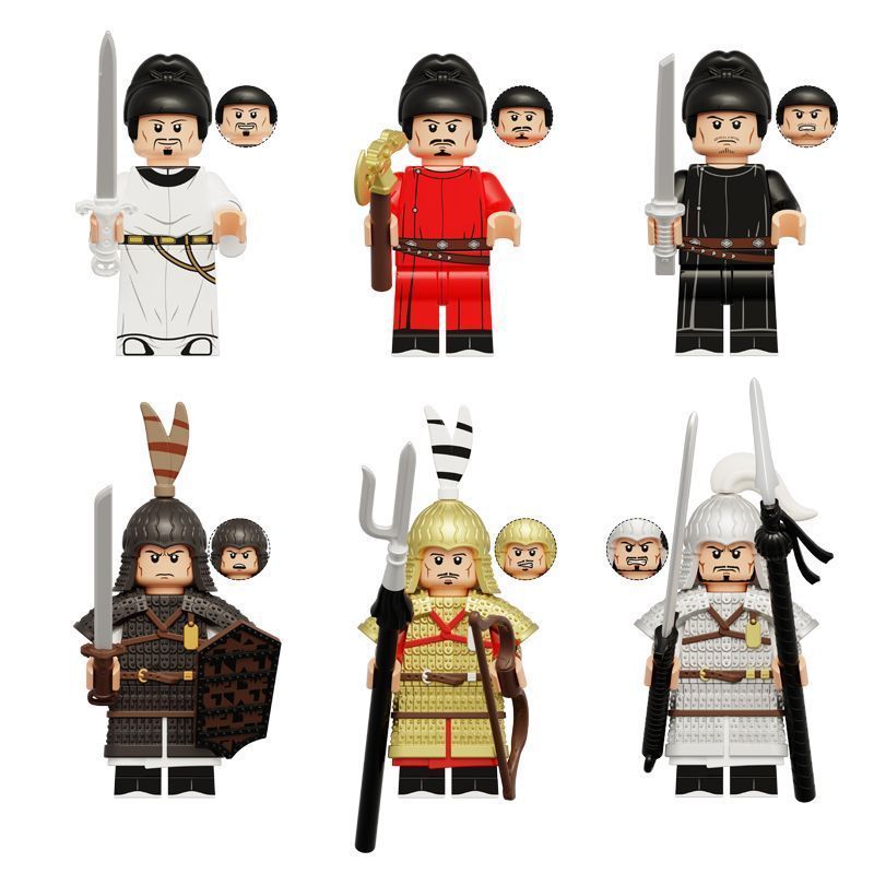 Tương thích * Ancient Master Minifigures Dynasty Bad People Right Snapdragon Brigade Ben Army Khối x