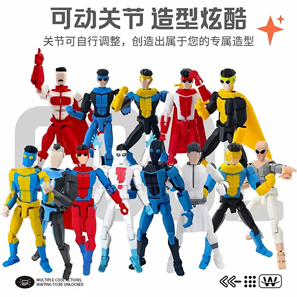 dummy 13 action figure Lego Invincible Young Man Đồ chơi thực hành Mark 3d Búp bê đa năng Búp bê ác 