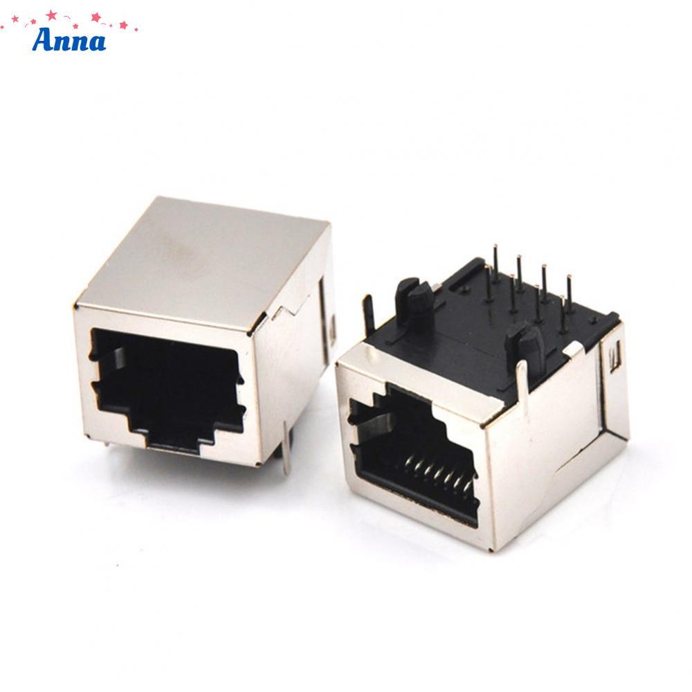 10 Chiếc Nhựa Và Kim Loại Cho RJ45 Cho 8P8C Ổ Cắm Nữ Để Gắn Mạng PCB