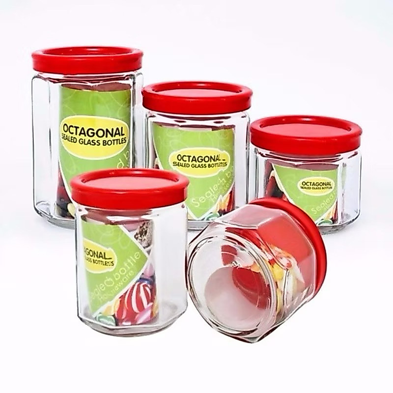 BỘ 5 LỌ THUỶ TINH ĐỰNG GIA VỊ