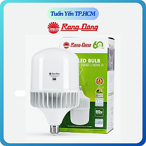 Bóng đèn led trụ Rạng Đông TR135NĐ1 60W - 80W ánh sáng trắng - Tuấn Yến