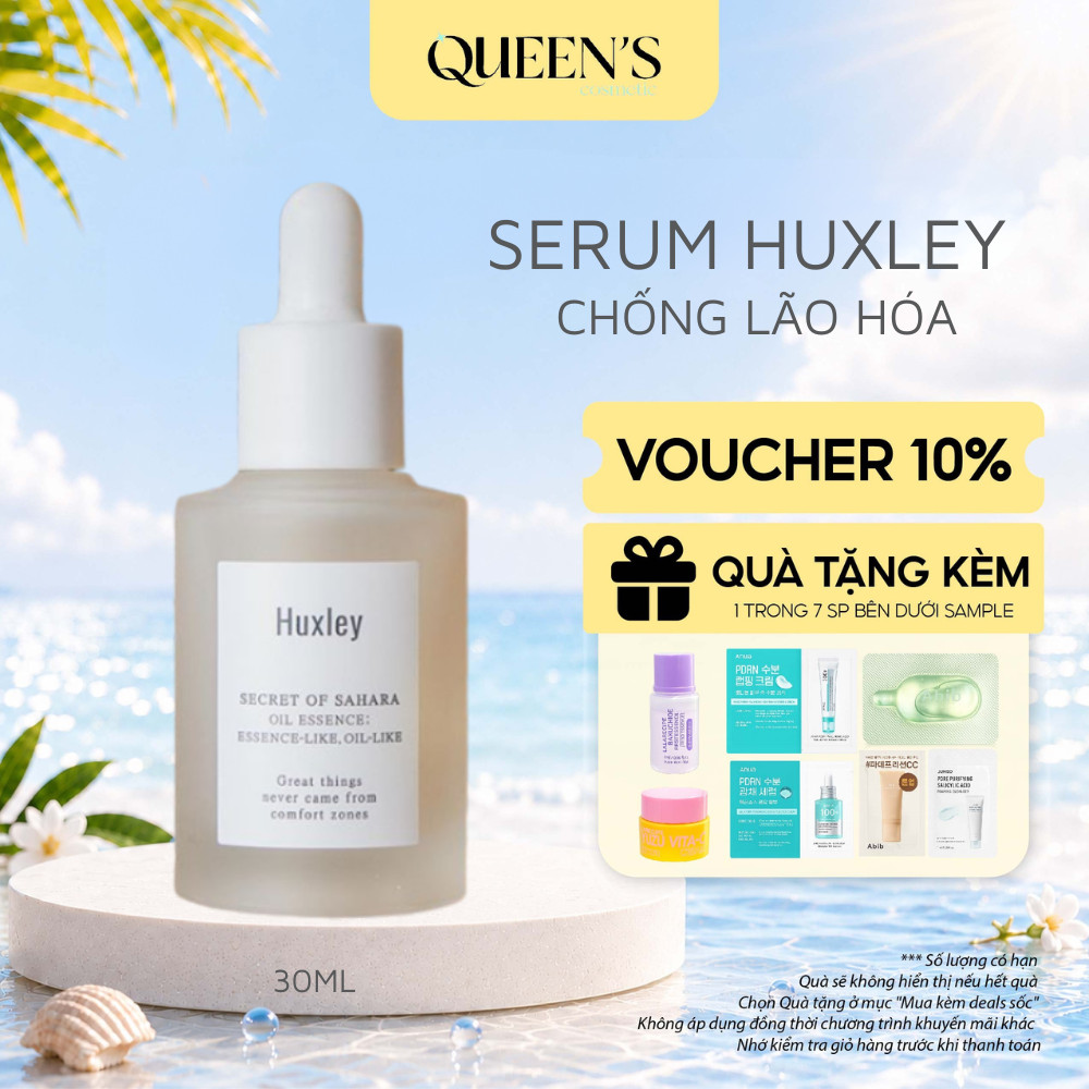 Serum Chống Lão Hóa HUXLEY Oil Essence Essence-Like, Oil-Like 30ml - Queen's Cosmetics