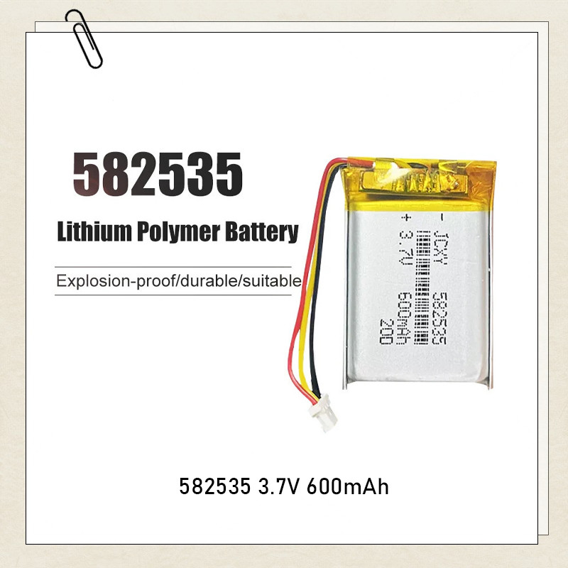 582535 3.7V 600mAh 602535 Pin sạc Lithium Polymer cho GPS MP3 Đèn LED Bluetooth Tai nghe Loa Vòng đe