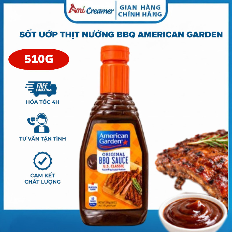 Sốt ướp thịt nướng BBQ American Garden 510g