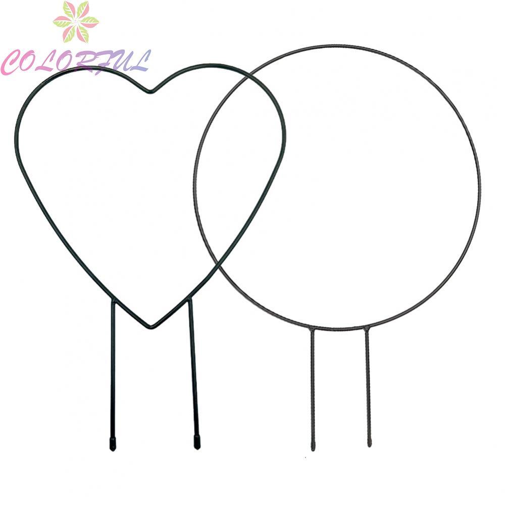 1* Rugged Heart-Shaped Round Vine Climbing Rack Flower Plant  Support Frame