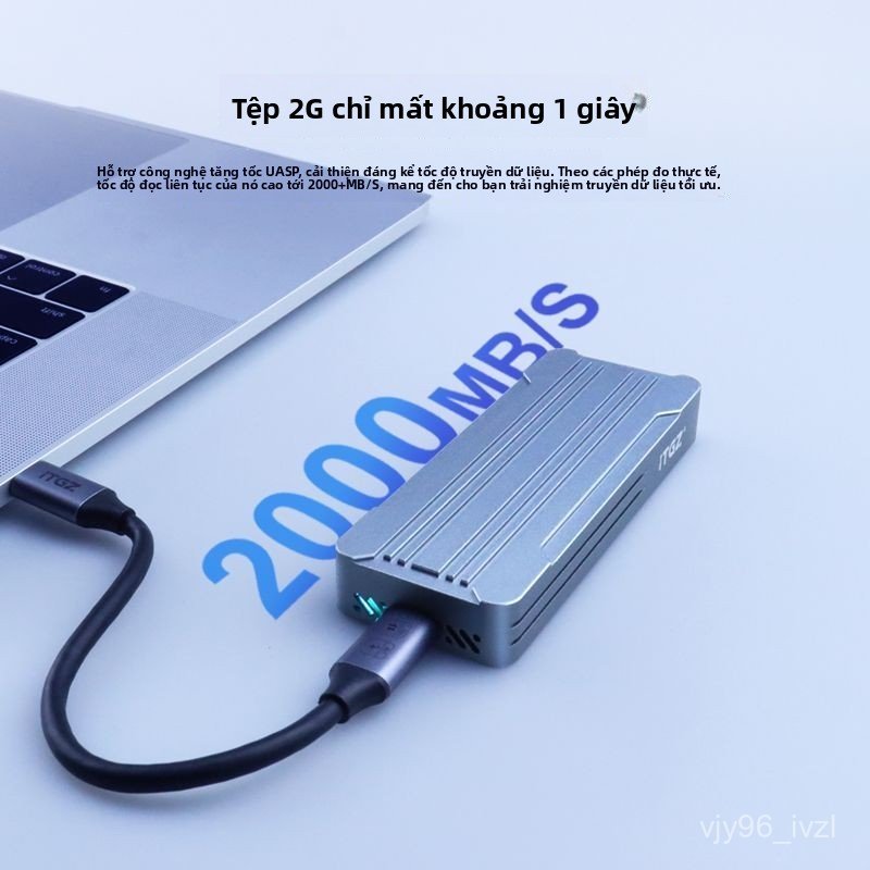 Box ổ cứng M.2 NVMe SSD 20Gbps chip RTL9220 di động tốc độ cao cho laptop máy tính siêu bền