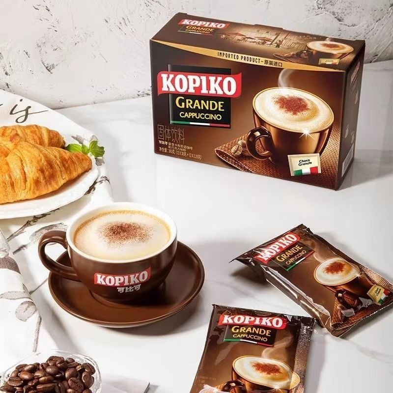Nhập khẩu KOPIKO KOPIKO Cà phê trắng Cappuccino Latte Cà phê hòa tan Đồ uống ba trong một Làm mới LS