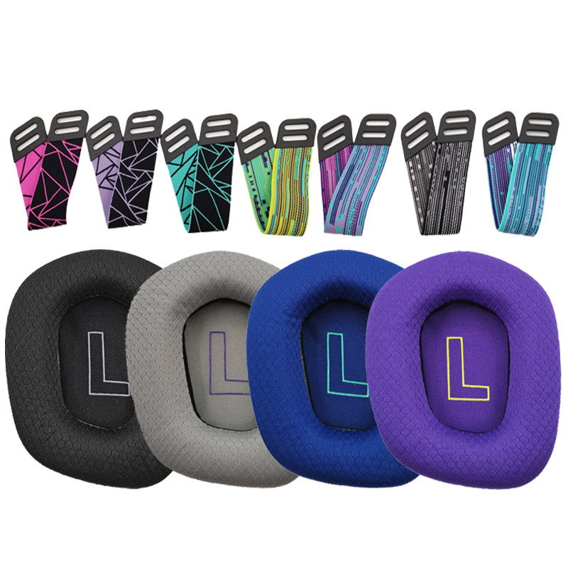 Tai nghe chơi game không dây bằng vải Memory Foam thay thế cho Logitech G733 G335 G535 earpad Lights