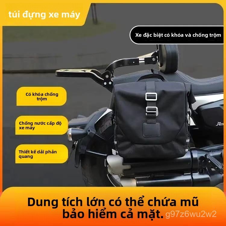 Túi treo hông xe máy bằng vải bố canvas cho Voge CU625 QJMOTOR Flash 400 Chinchilla bst túi phượt ca