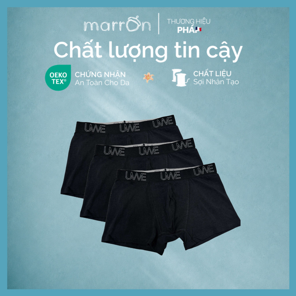 COMBO 3 Quần lót nam dáng Trunk, chất Cotton thoáng khí,co giãn 4 chiều - chuẩn an toàn quốc tế OEKO