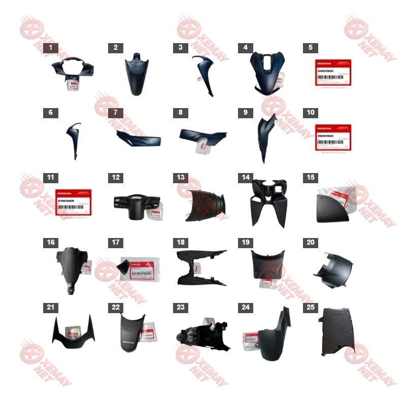 Bộ Nhựa - Dàn Vỏ - Dàn Áo Vision 110 K2C Năm 2023 Màu Xanh Pb434M