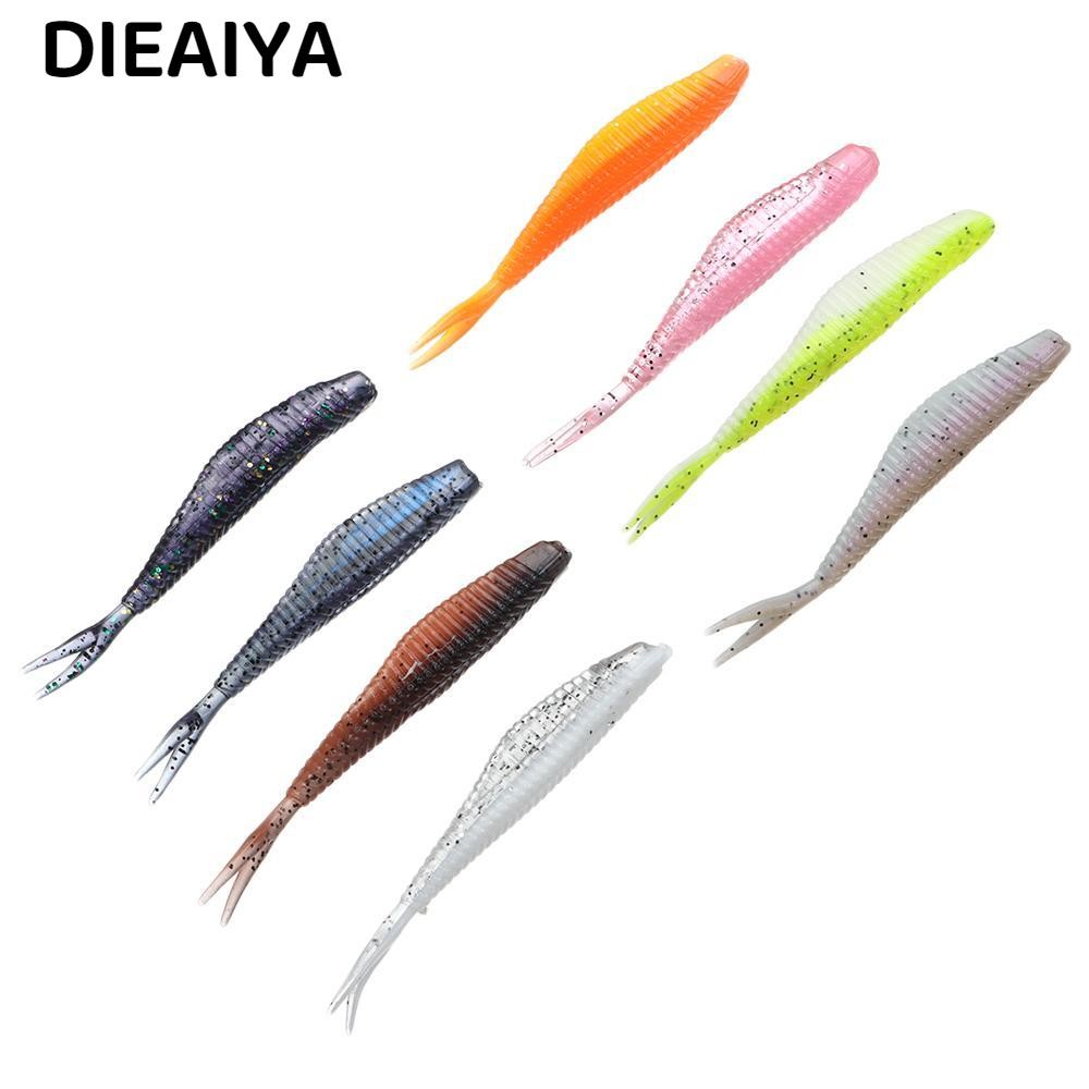 Diaiya Mồi Giun Rãnh Đôi 20 Chiếc - Màu Kim Sa Lấp Lánh