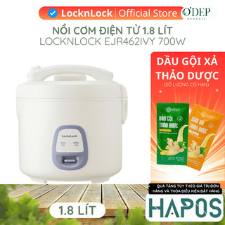  Nồi cơm điện Locknlock Electric rice cooker EJR462IVY công suất 700W dung tích 1.8L - Màu ngà - HAPOS LOF 