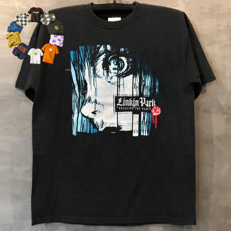 Áo thun Linkin Park Linkin Park Band, Street Loose Retro Tay Ngắn Anime Phong Cách Nam Nữ Áo Thun