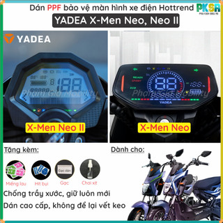Dán PPF màn hình đồng hồ xe điện Yadea XMen Neo/ X-Men X Men Neo II cao cấp tự phục hồi trầy, chống nước, nhiệt độ cao