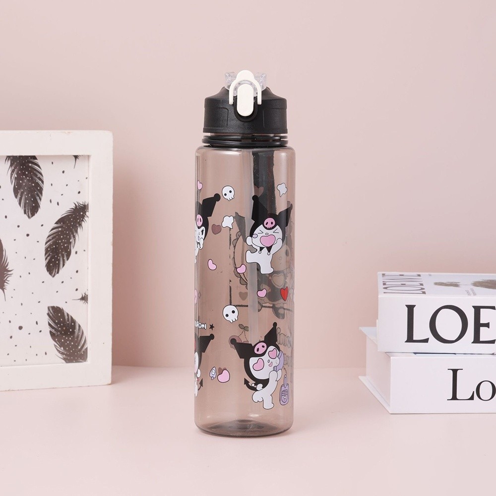 New Plastic Cup Cartoon Large-capacity Water Cups for Students Portable Outdoor Water Bottle