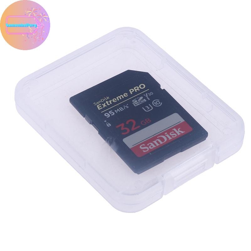 KAM 10 Cái Trong Suốt TF CF Thẻ Nhớ Hộp Bảo Quản Hộp Đựng Hộp Bảo Vệ Thẻ Nhớ Hộp Nhựa Trong Suốt VN