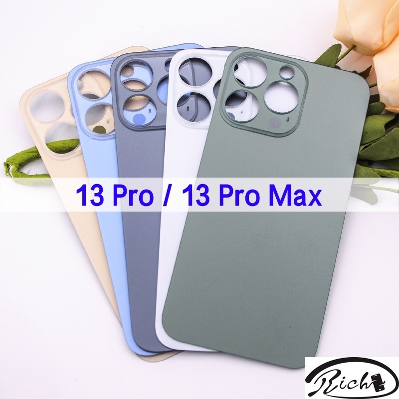 Mới Cho iPhone 13 Pro Max Pin Cửa Sau Cho iPhone 13 Pro Lỗ Lớn Mặt Sau Kính Bảng Nhà Ở Ốp điện thoại