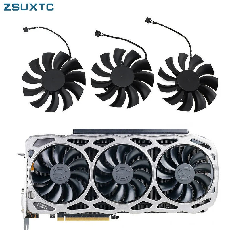 PLA09215B12H 0.55A 4Pin GTX1080 GPU Cooler Cho EVGA GTX 1080TI FTW3 GTX 1080 Ti Đen ELITE Quạt Card 