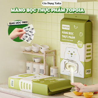 Combo 900 Túi Màng Bọc Thực Phẩm TopGia Hộp Rút Treo Tường Co Giãn Đa Năng Tiện Lợi Xuka