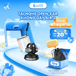 Tai Nghe Open-Ear Không Dây EDIFIER AIR 2 | Khử Ồn Đàm Thoại | LED RGB | Vỏ Hộp Trong Suốt | Bảo Hành 15 Tháng