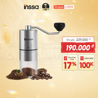 Máy xay hạt cà phê INSSA Cầm tay, Xay thủ công 20g Màu Inox MDJH002