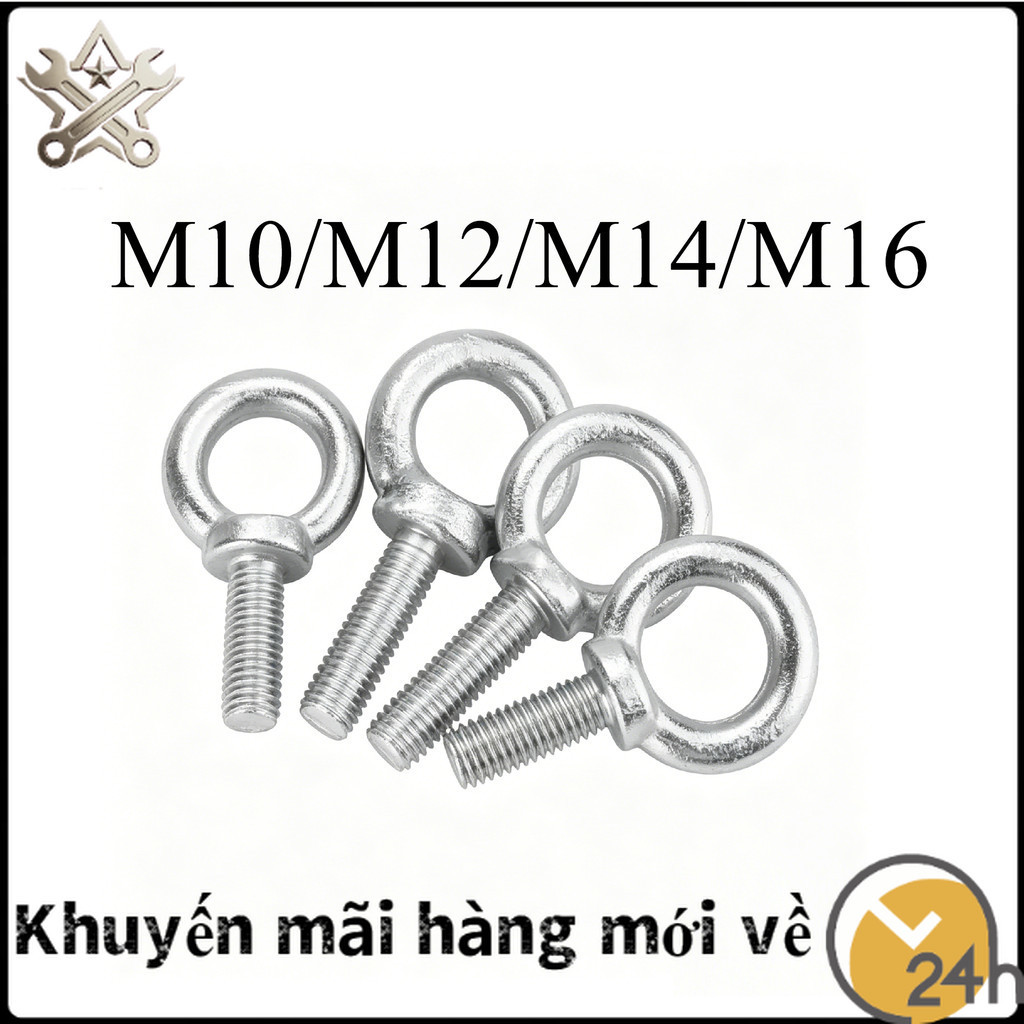 Bulong móc cẩu/ bulong tai cẩu/bulong mắt  inox 304 M10-M16【XIN-VN01】