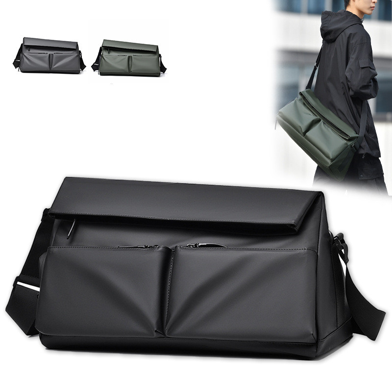 New trendy versatile casual crossbody bag, large-capacity men's business commuter high-end shoulder 