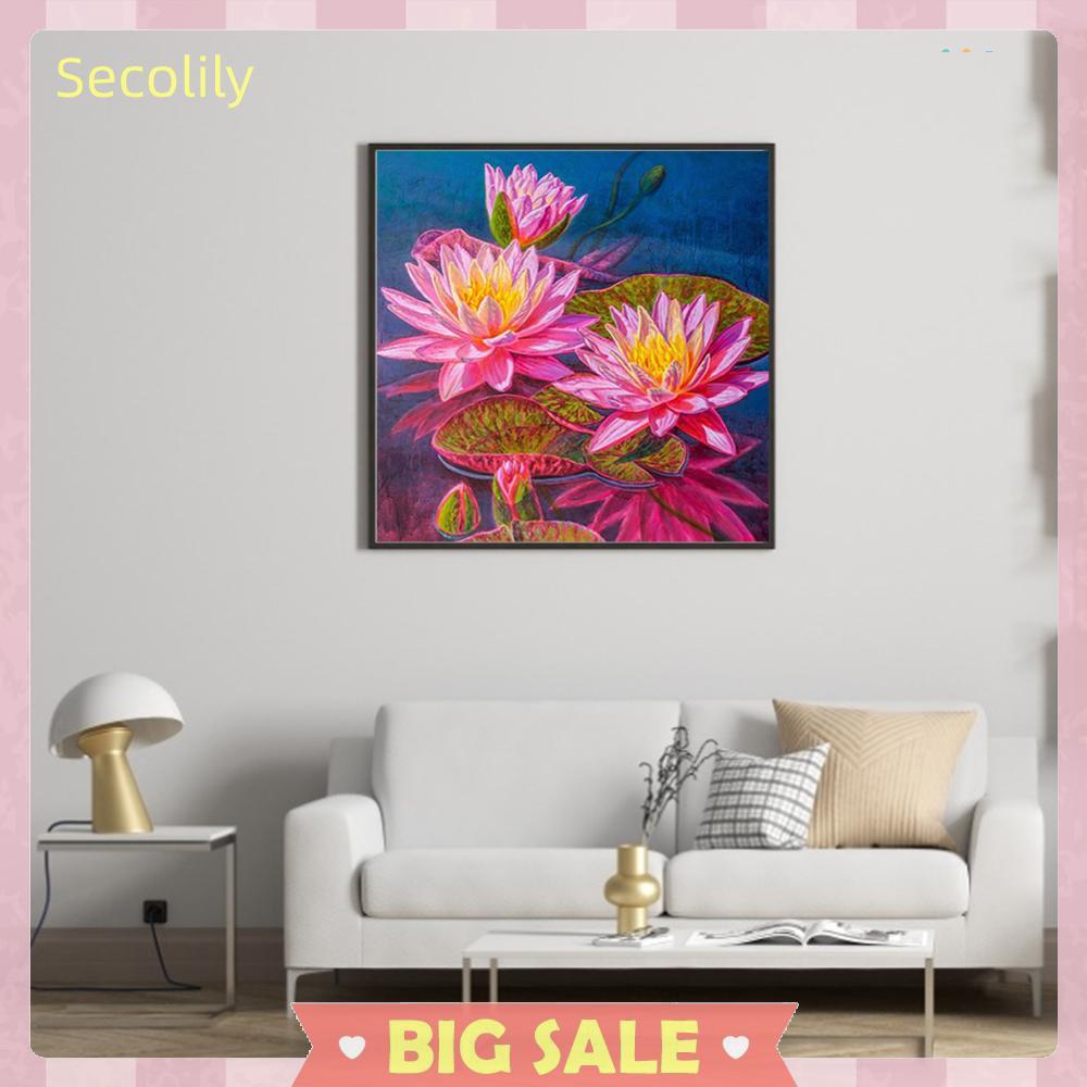 Paint By Numbers Kit DIY Lotus Hand Oil Art Picture Craft Home Wall Decor (3) [Secolly.vn]