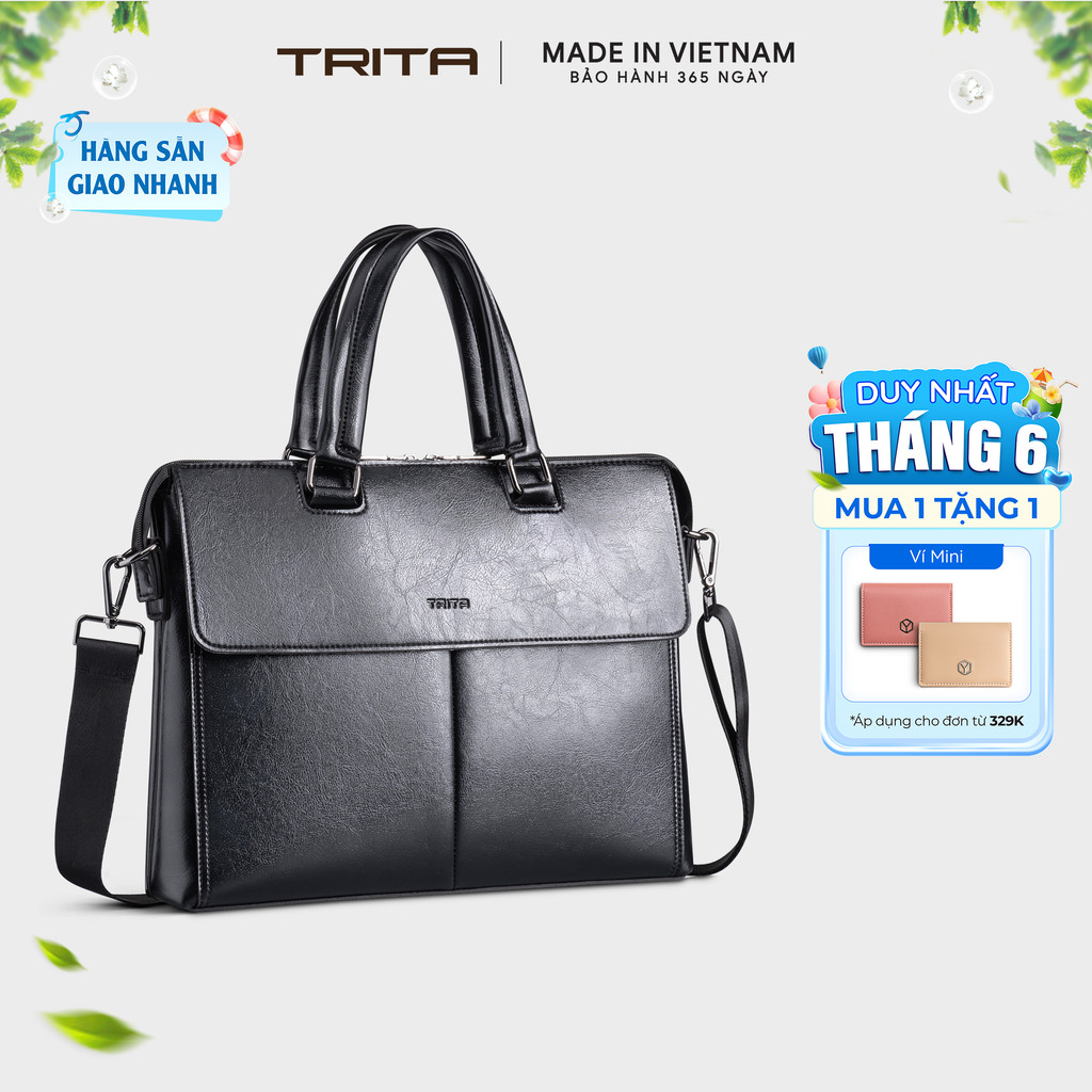 Cặp công sở Trita (Thời trang nam phối ngăn - Cặp da TCA20) Bagsmart